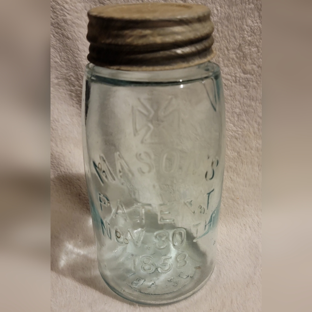 Mason's Patent Nov. 30th 1858 Quart Jar